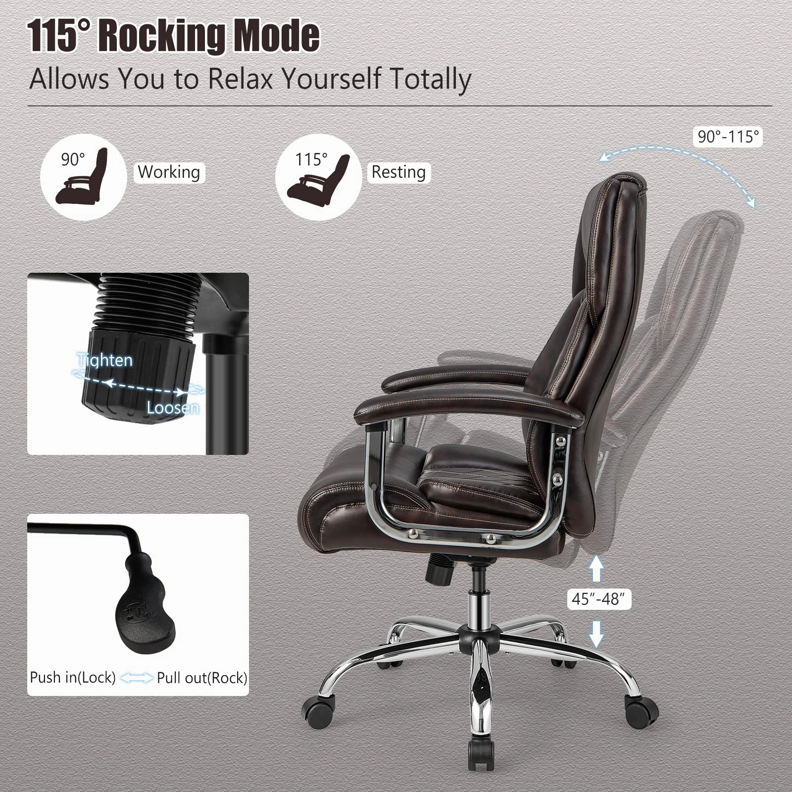 Giantex 500LBS Big and Tall Office Chair