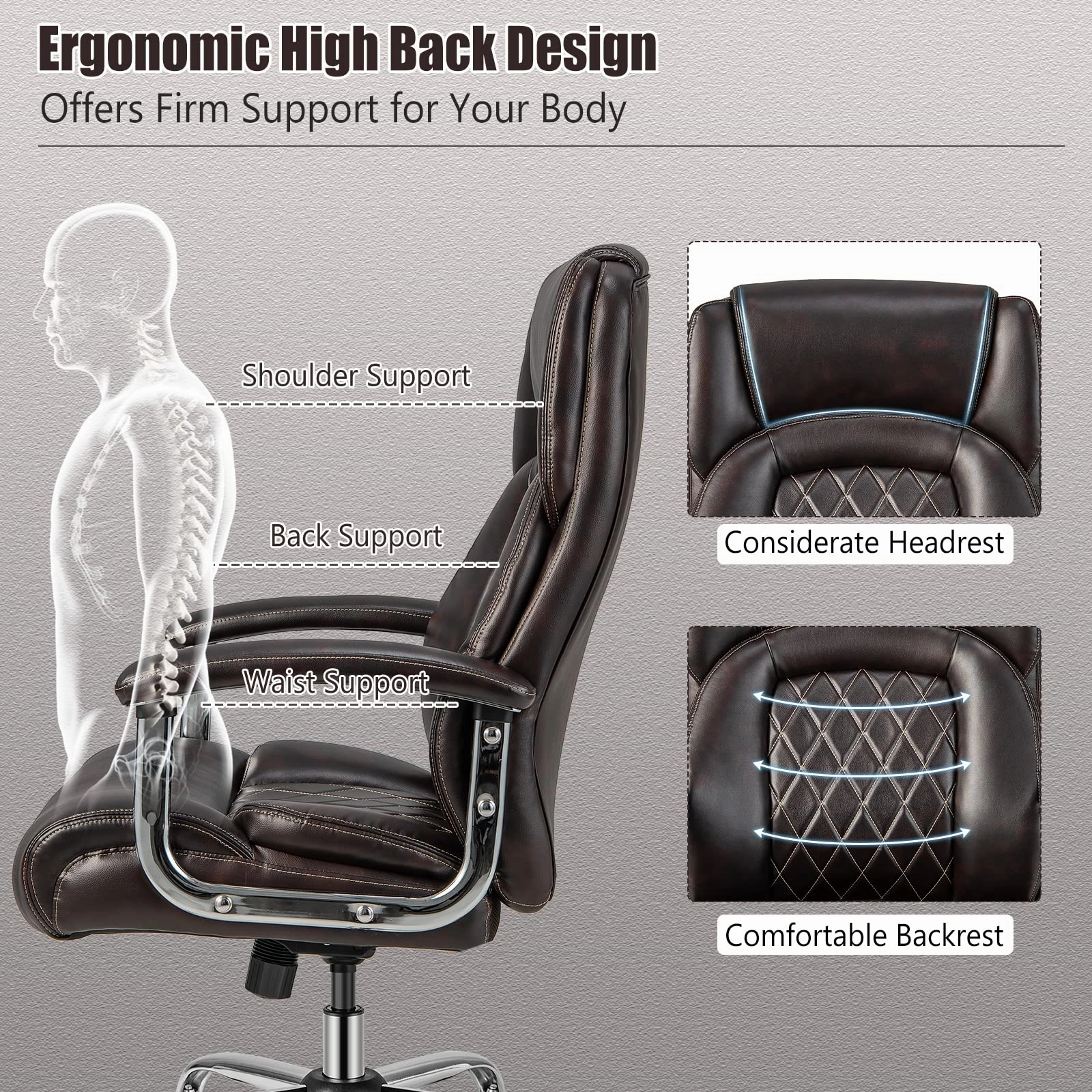 Giantex 500LBS Big and Tall Office Chair