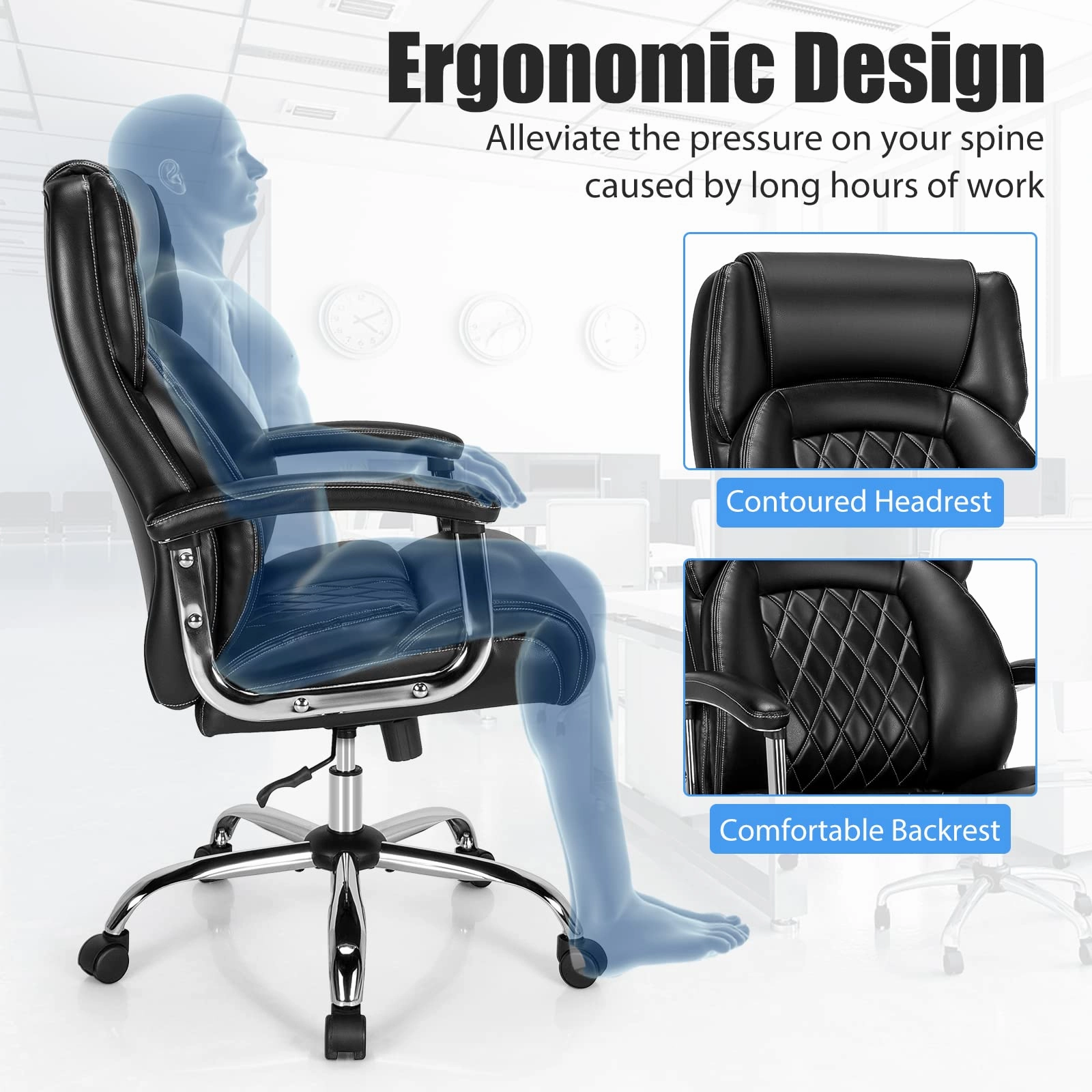 Giantex 500LBS Big and Tall Office Chair