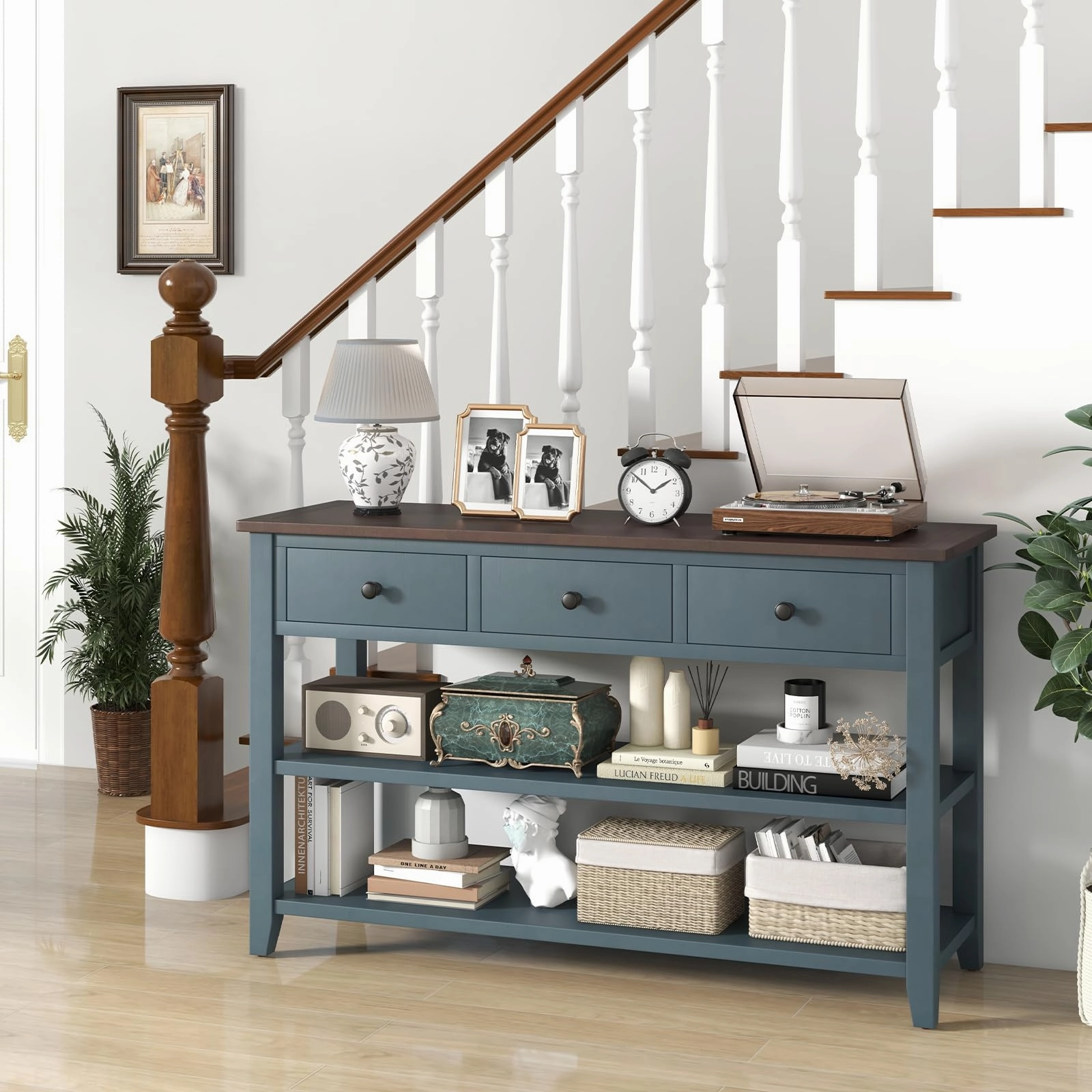 Giantex 50" Farmhouse Entryway Table, Narrow Console Table