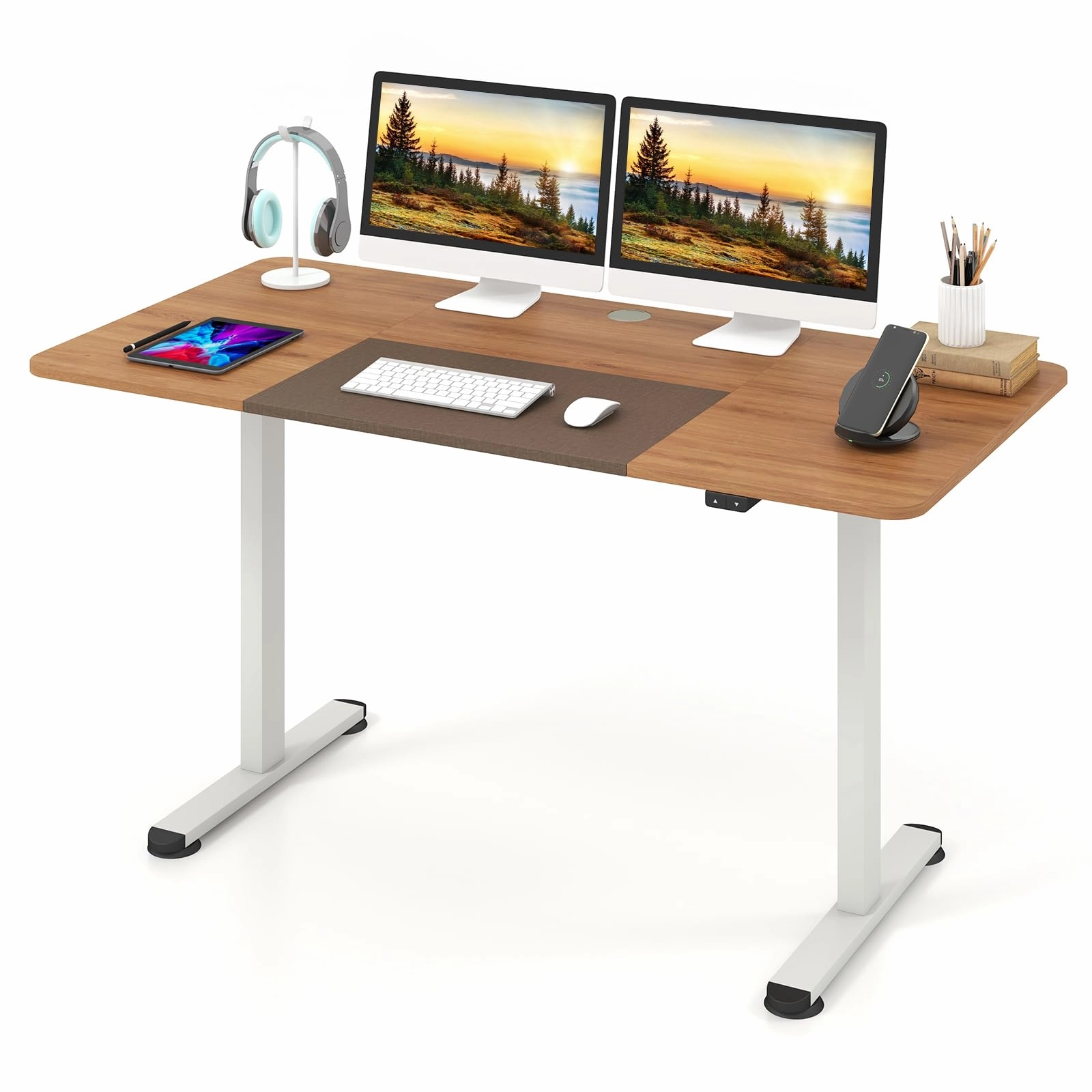 Giantex 55" x 28" Electric Standing Desk Adjustable Height patio decor, garden accessories