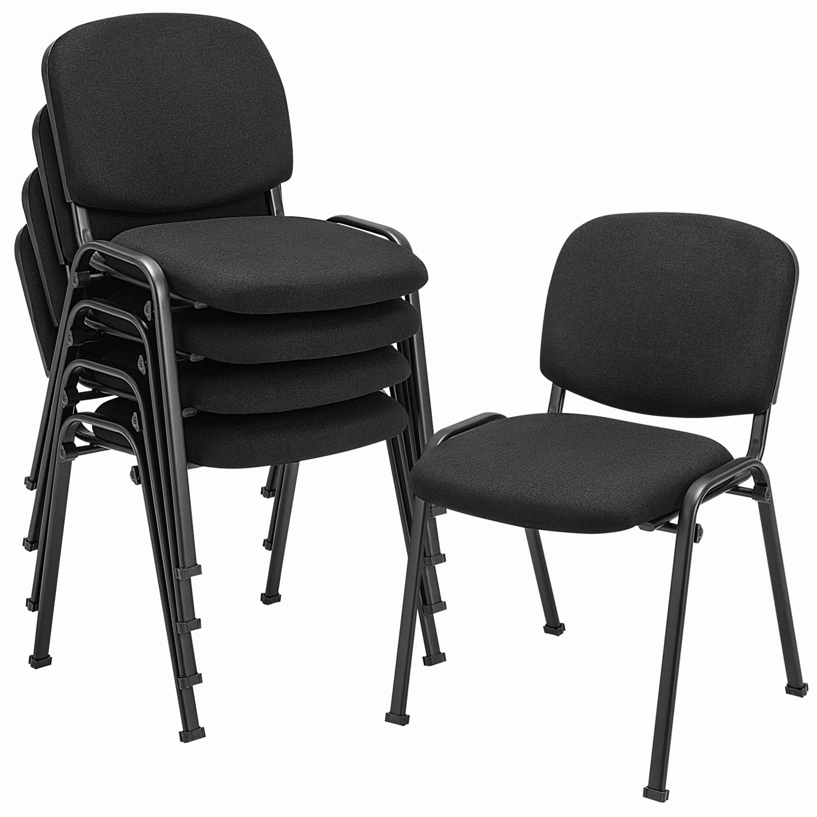 Giantex 5-Pack / 10-Pack Conference Chair Set - Stackable Guest Chair with Metal Frame