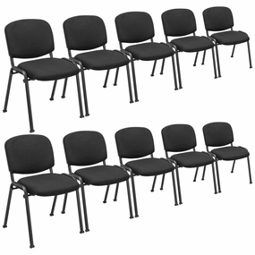 Giantex 5-Pack / 10-Pack Conference Chair Set - Stackable Guest Chair with Metal Frame outdoor dining set, patio table