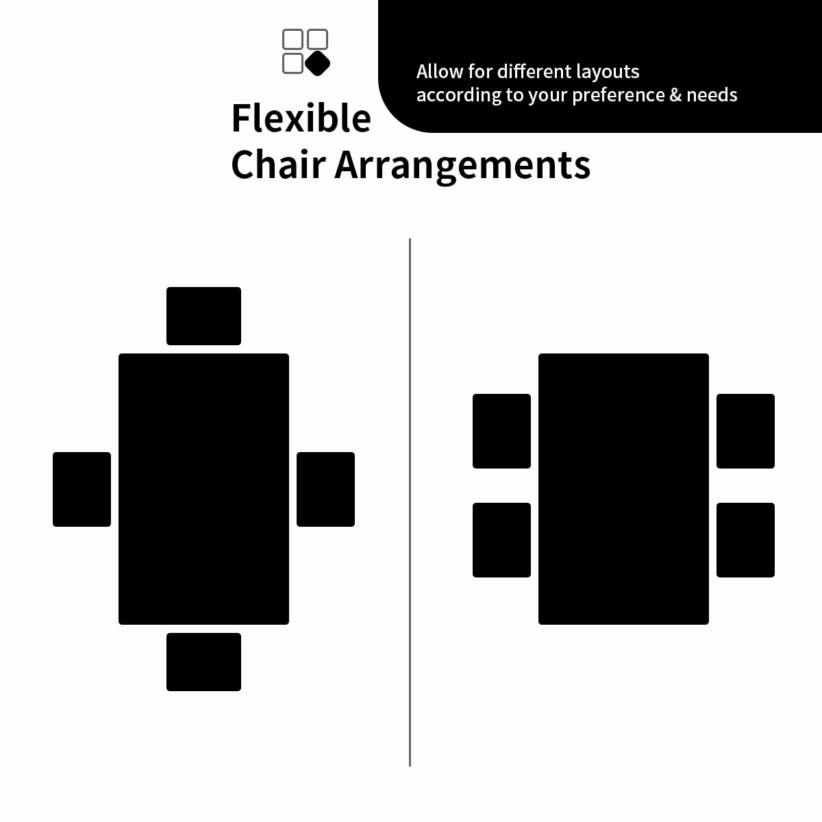 Giantex 5 Pcs Dining Table Set for 4