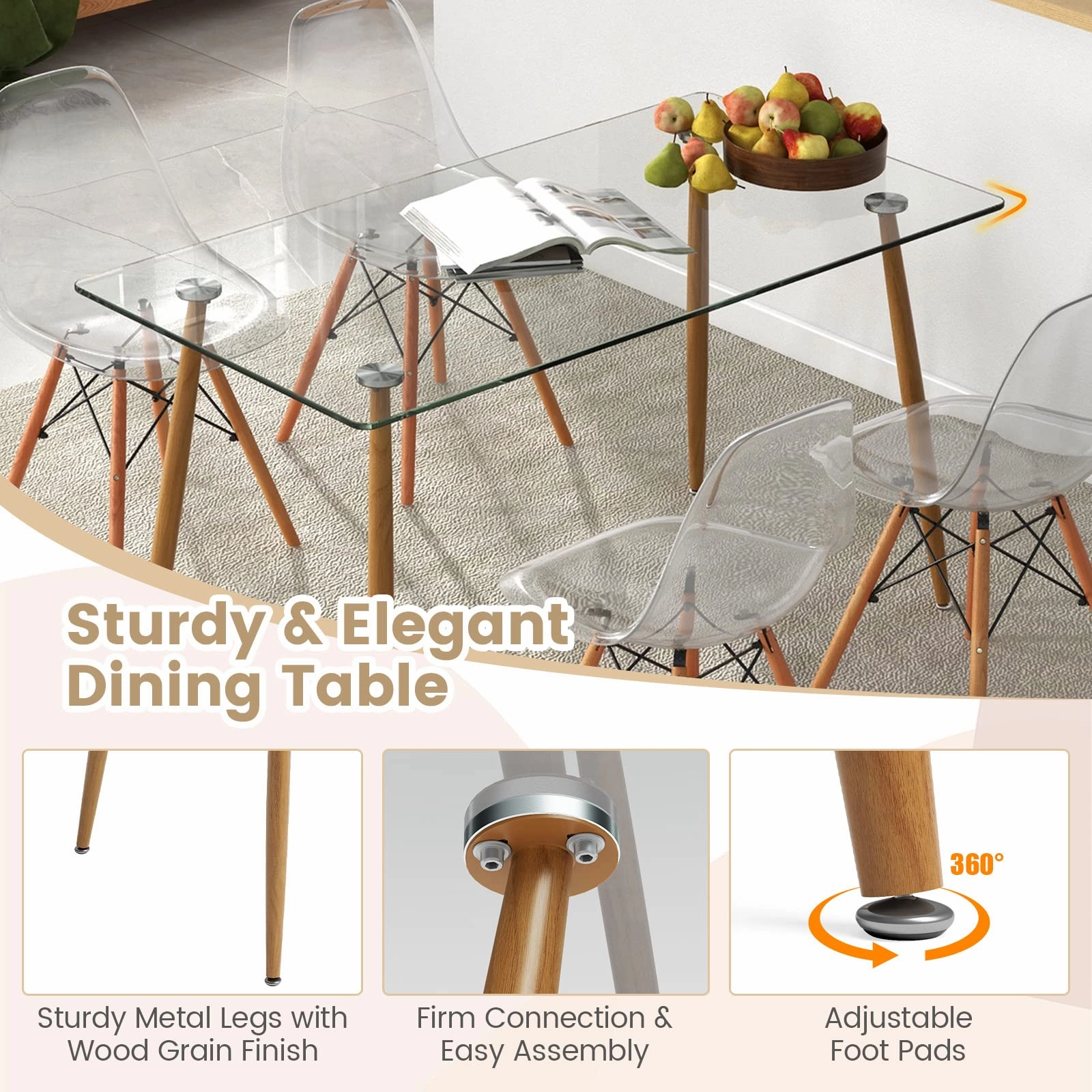 Giantex 5-Piece Dining Table Set