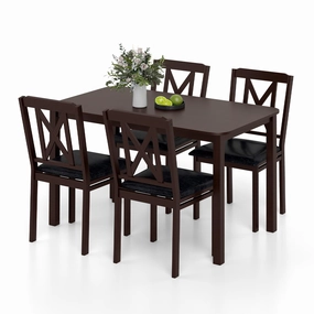 Giantex 5-Piece Dining Table Set for 4, 47" Rectangular Kitchen Table & 4 Chairs kitchen towel, placemats