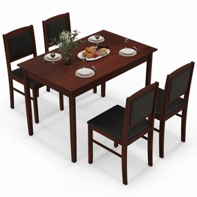 Giantex 5-Piece Dining Table Set for 4 - Breakfast Nook Table Set with Kitchen Table kitchen towel, placemats