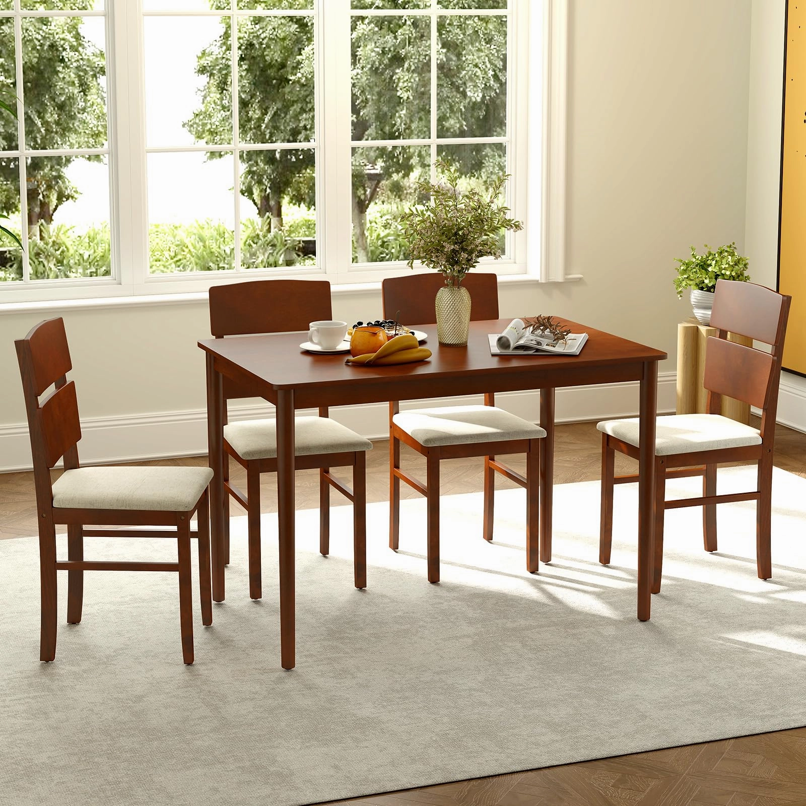 Giantex 5-Piece Dining Table Set for 4