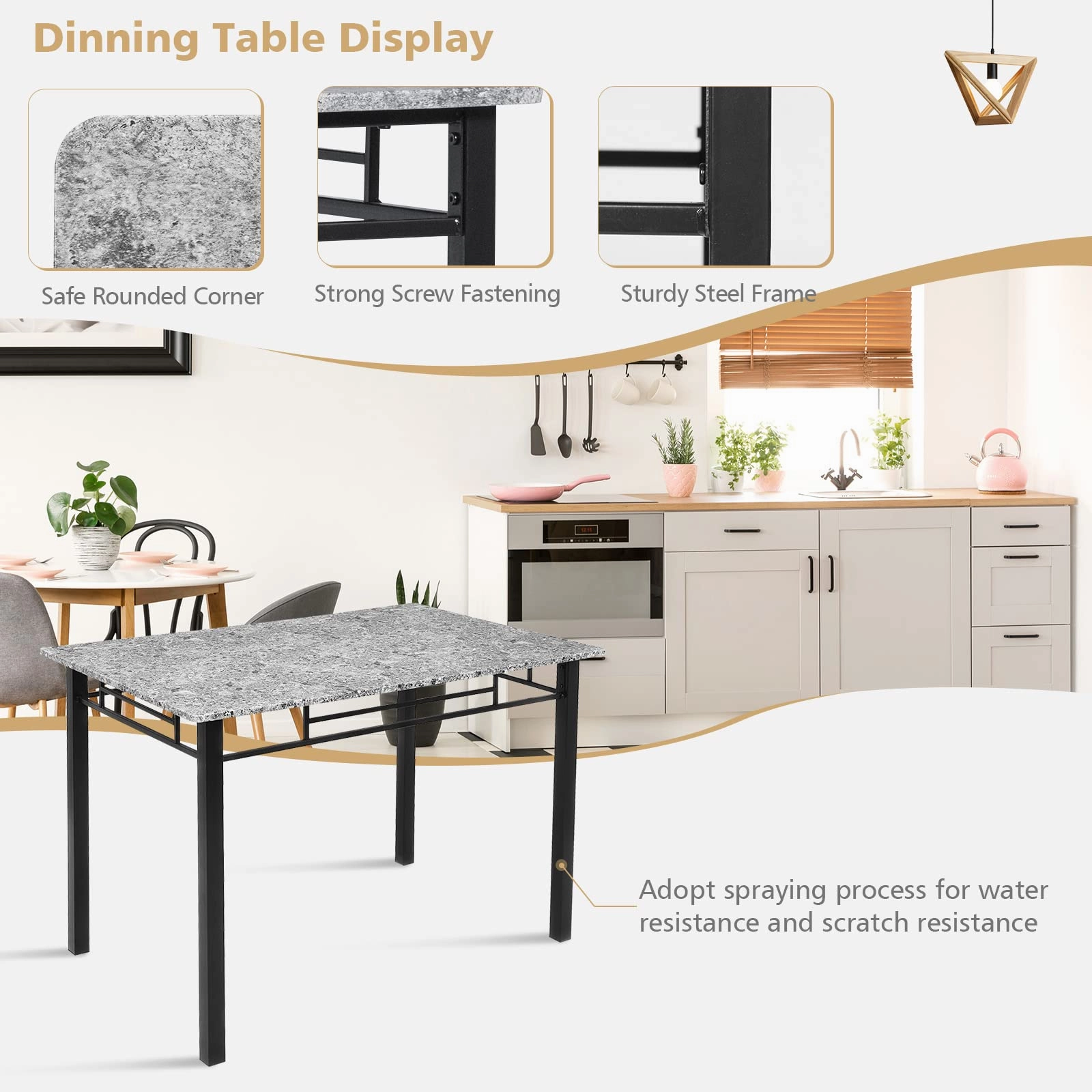 Giantex 5 Pieces Dining Table Set