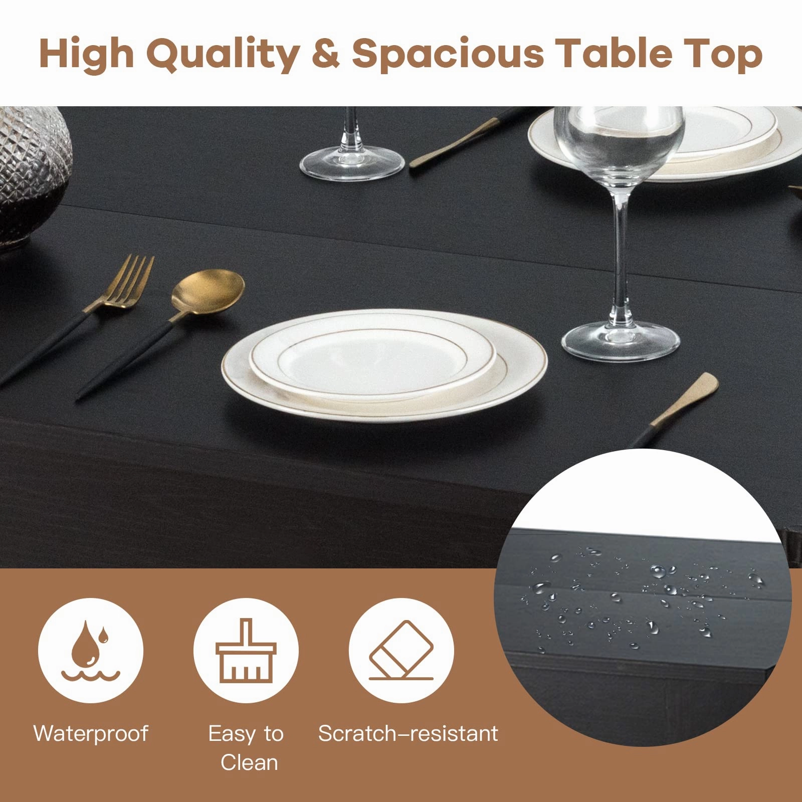 Giantex 5 Pieces Dining Table Set, Modern Kitchen Table Set