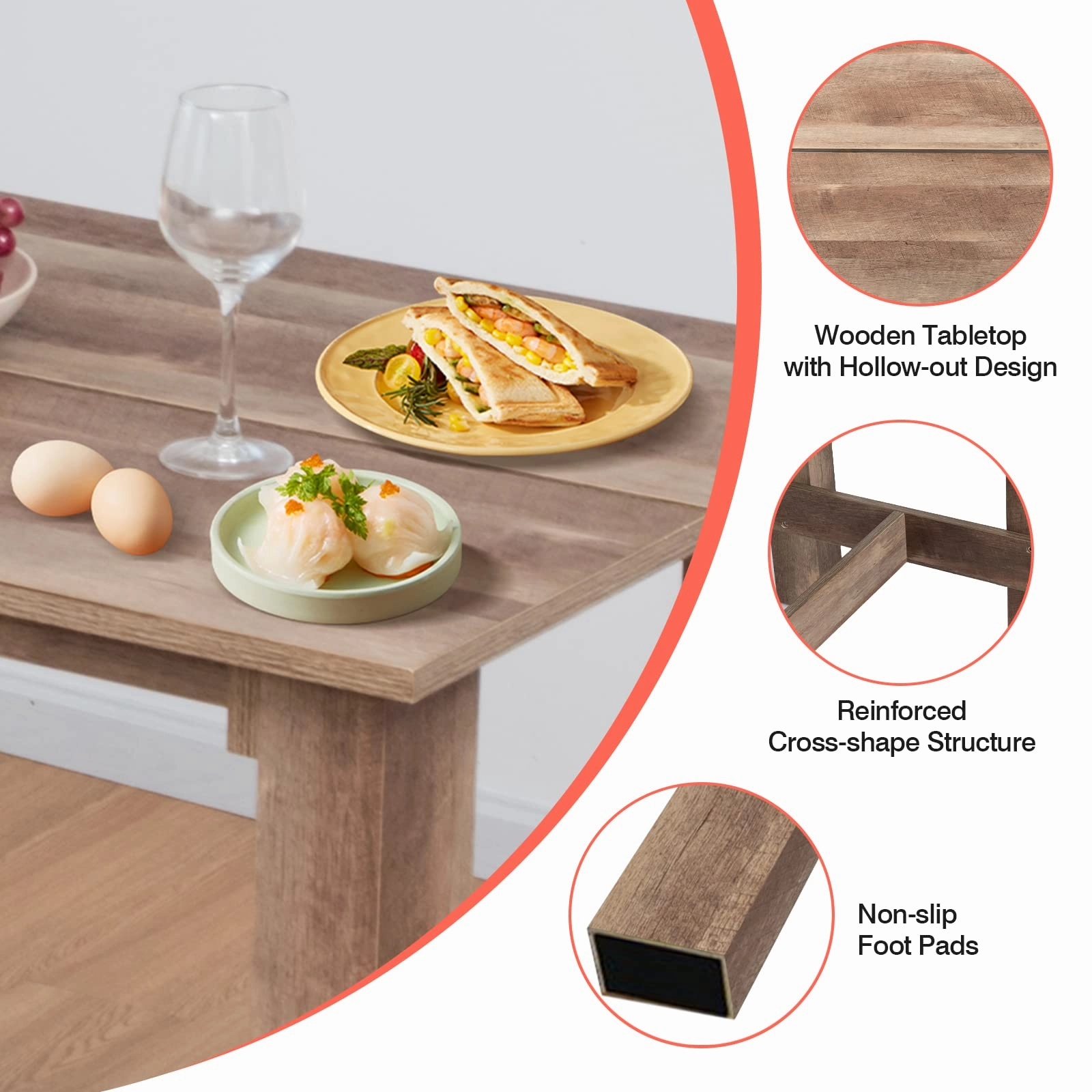 Giantex 5 Pieces Dining Table Set, Rectangular Counter Height Table w/ 4 Metal Bar Stools