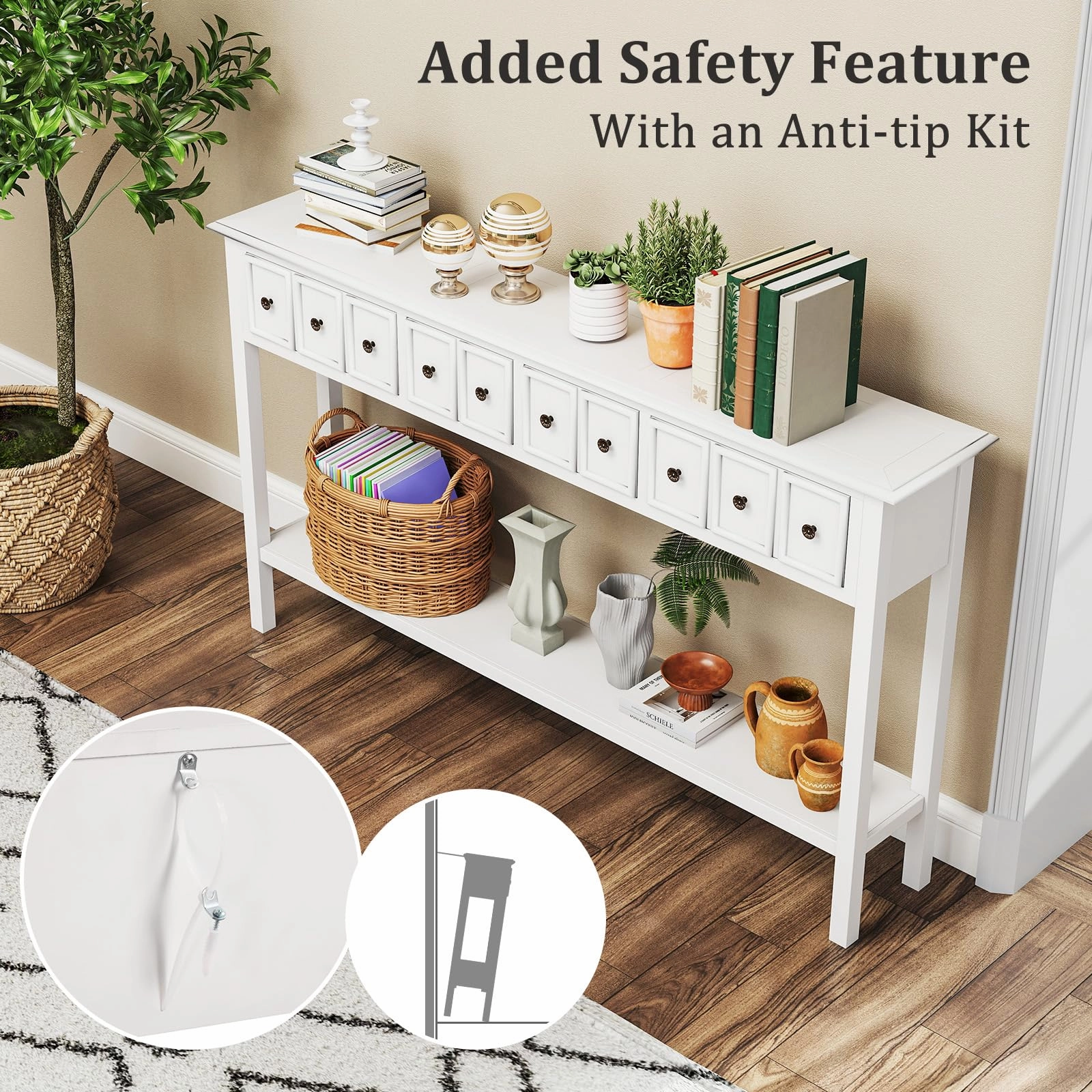 Giantex 60" Entryway Table Long Narrow Console Table