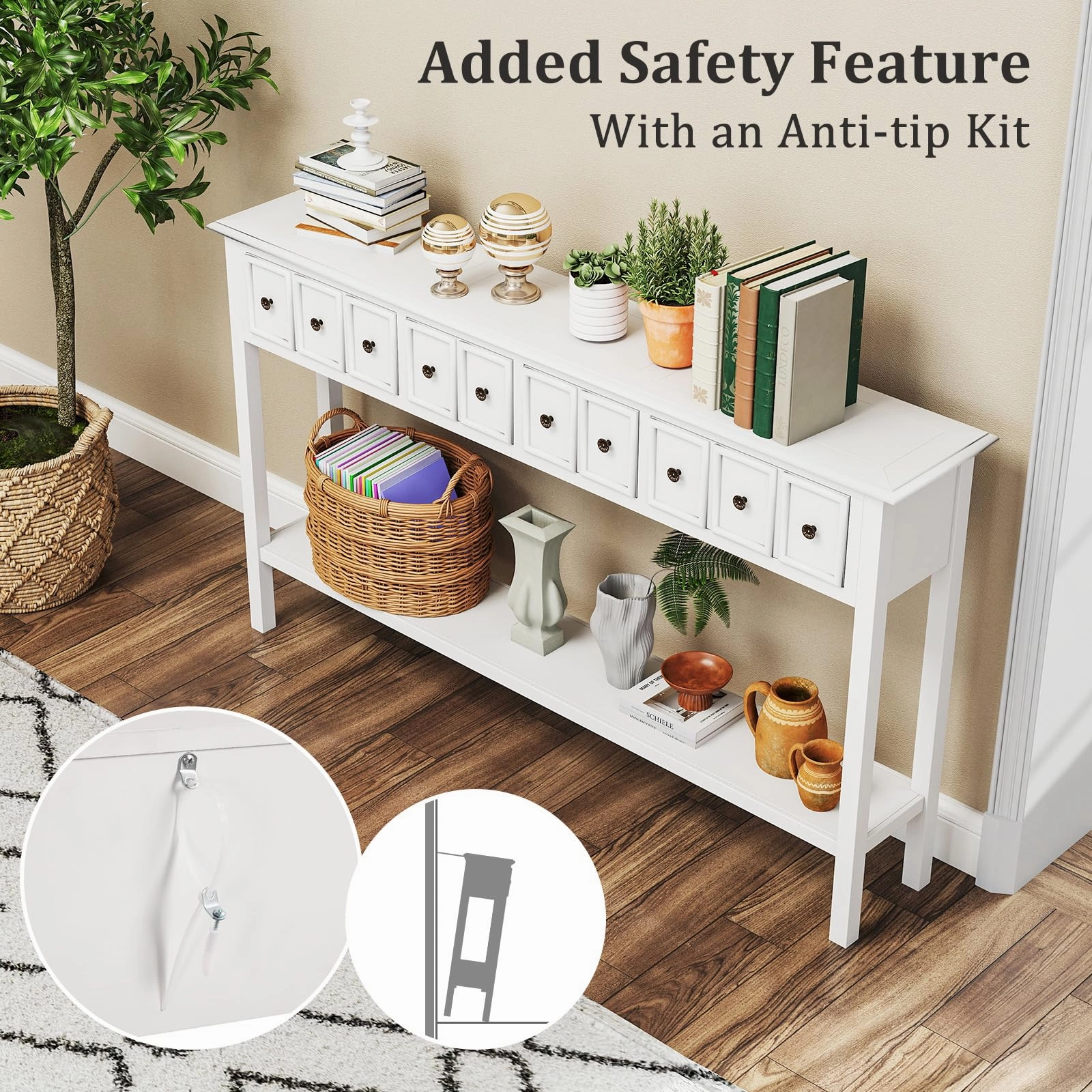 Giantex 60" Entryway Table Long Narrow Console Table