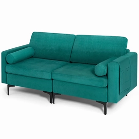 Giantex 68" Modern Loveseat, 2-Seater Sofa Couch sectional sofa, corner couch
