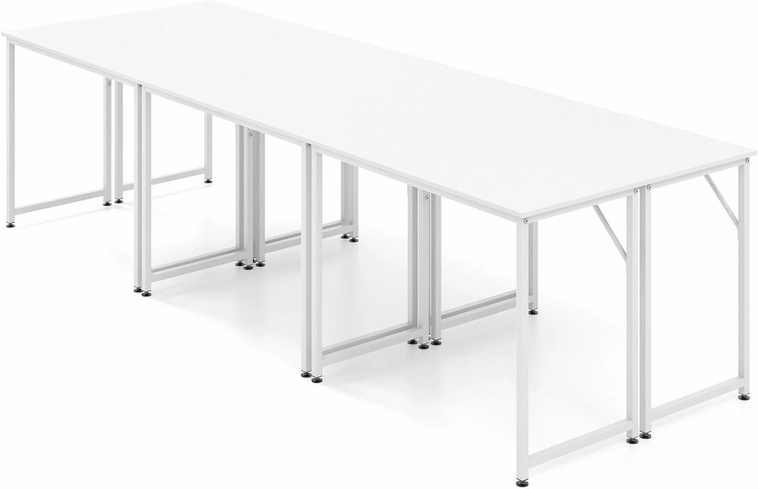 Giantex 6.5 FT Small Conference Table, 2 PCS 40" x 19.5" Rectangular Meeting Table with Heavy-Duty Metal Frame