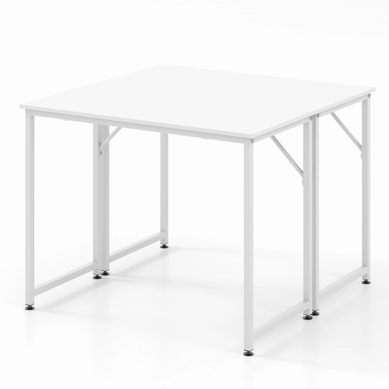 Giantex 6.5 FT Small Conference Table, 2 PCS 40" x 19.5" Rectangular Meeting Table with Heavy-Duty Metal Frame