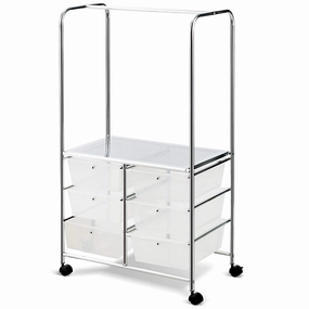 Giantex 6 Drawer Storage Cart, Office School Organizer Cart outdoor dining set, patio table