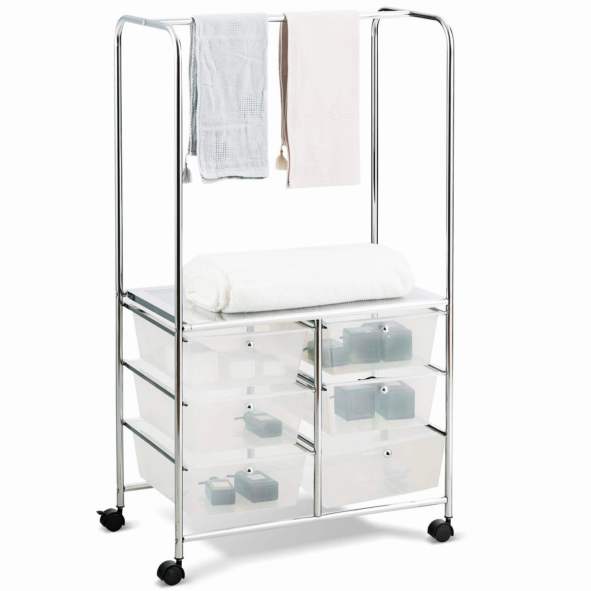 Giantex 6 Drawer Storage Cart, Office School Organizer Cart