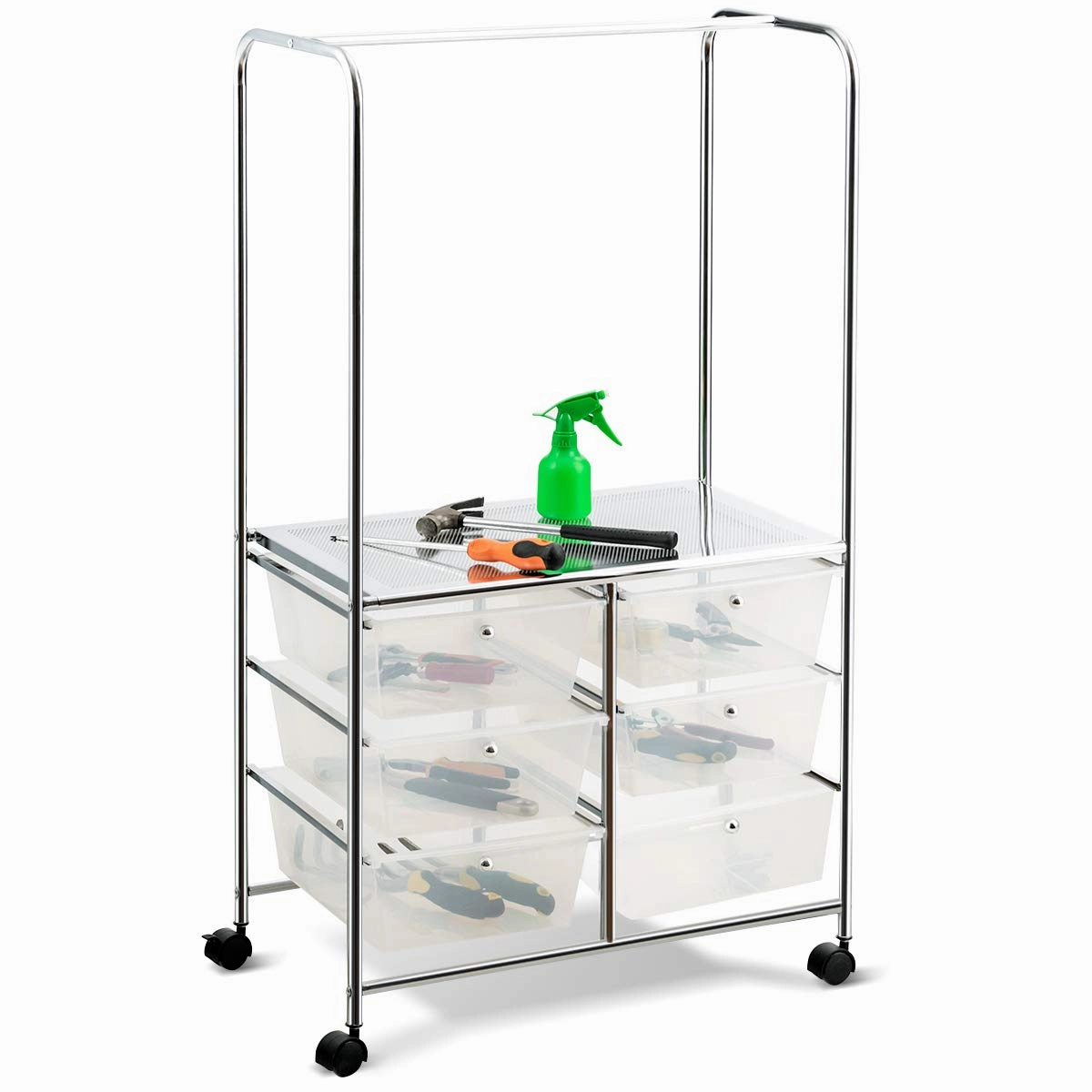 Giantex 6 Drawer Storage Cart, Office School Organizer Cart