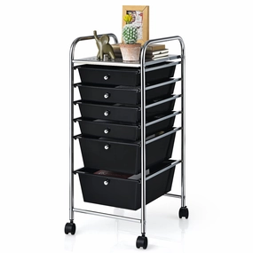 Giantex 6 Storage Drawer Cart Rolling Organizer Cart for Tools outdoor dining set, patio table