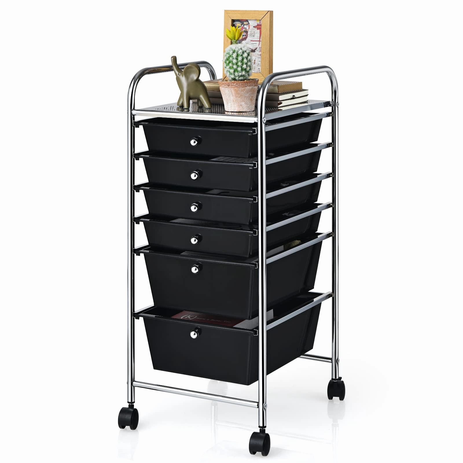 Giantex 6 Storage Drawer Cart Rolling Organizer Cart for Tools outdoor dining set, patio table