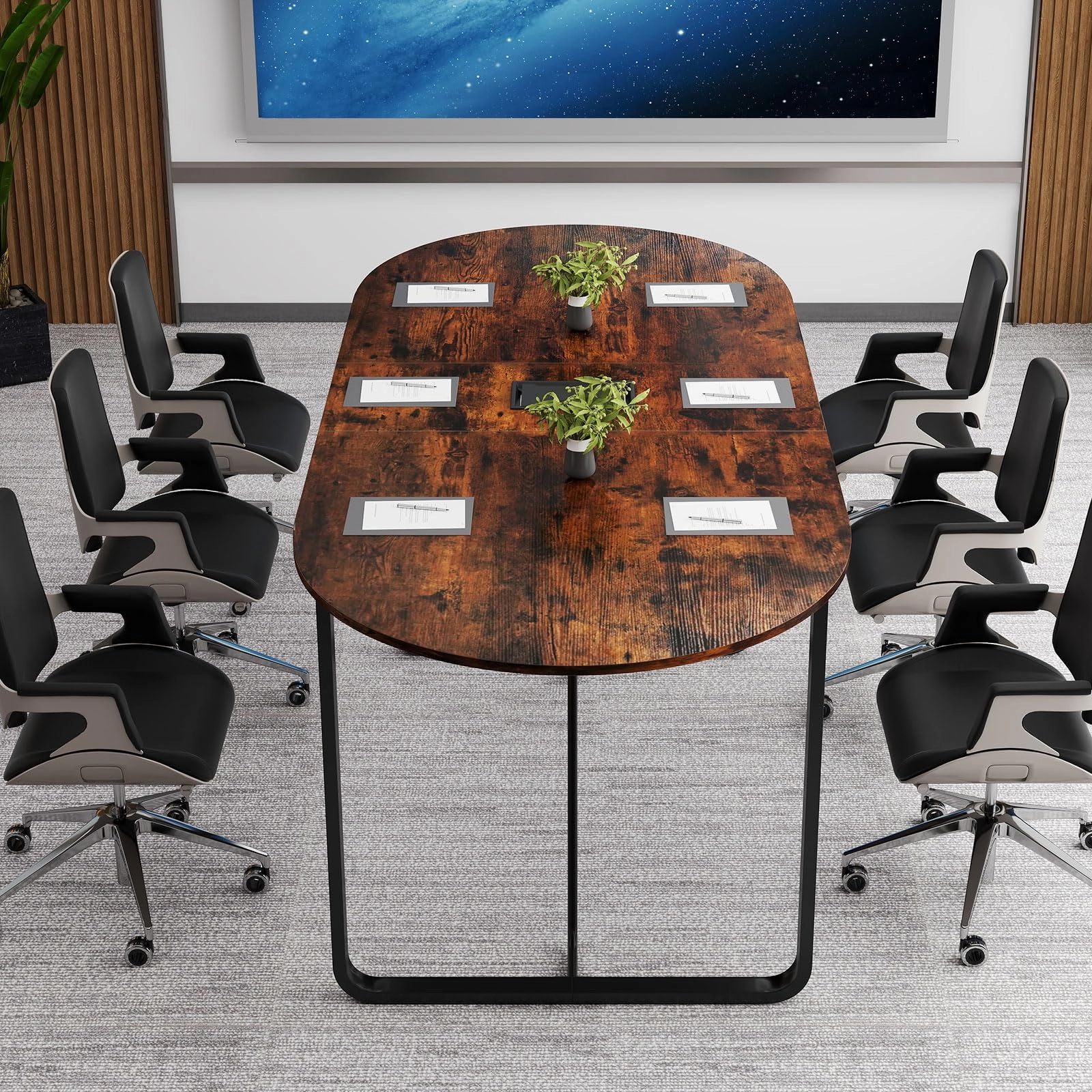 Giantex 71" Conference Table with Cable Management Grommet patio decor, garden accessories