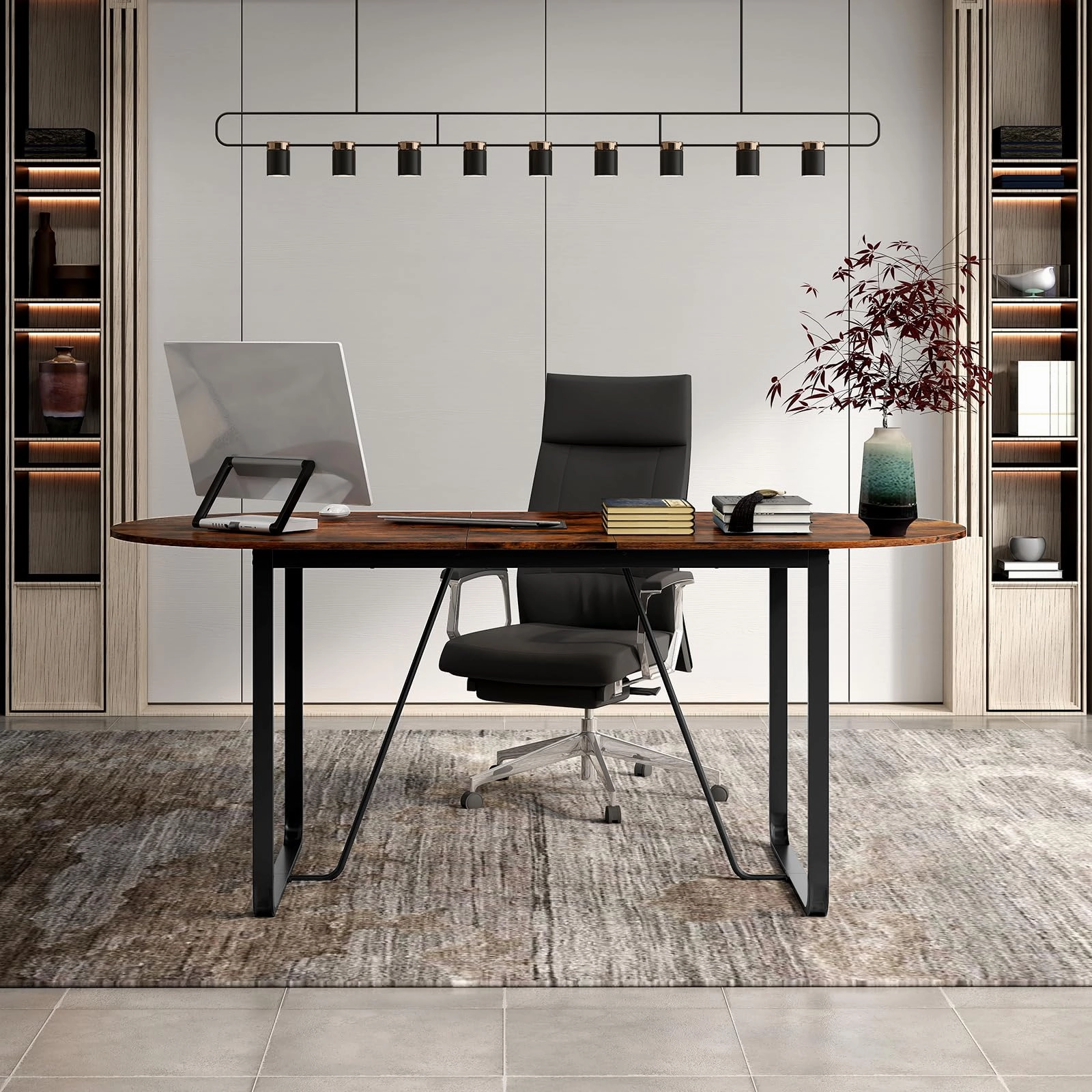 Giantex 71" Conference Table with Cable Management Grommet