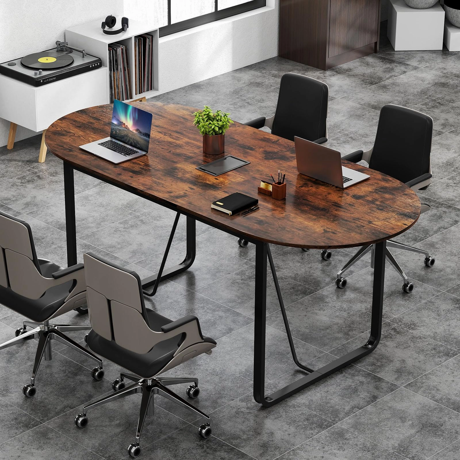 Giantex 71" Conference Table with Cable Management Grommet