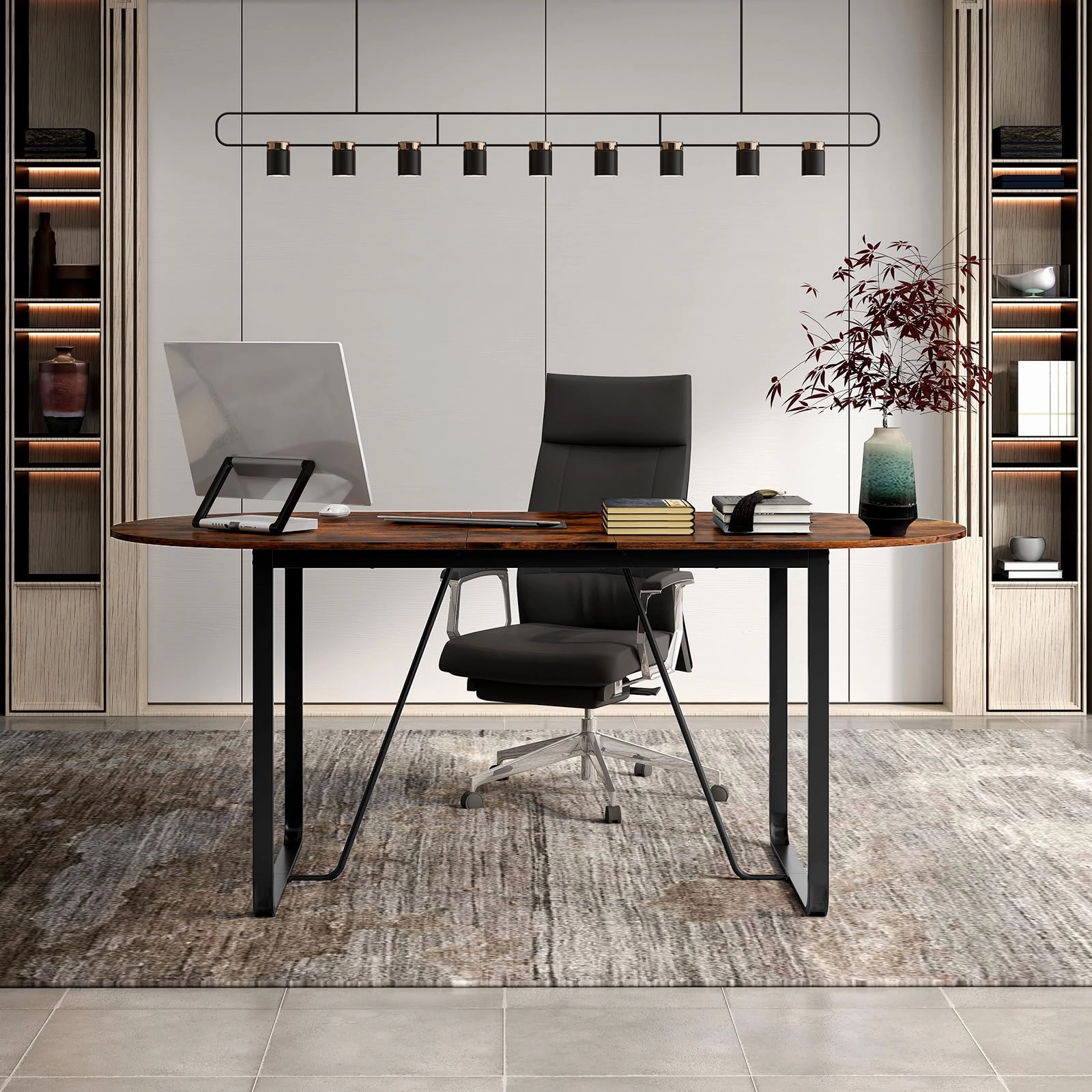 Giantex 71" Conference Table with Cable Management Grommet
