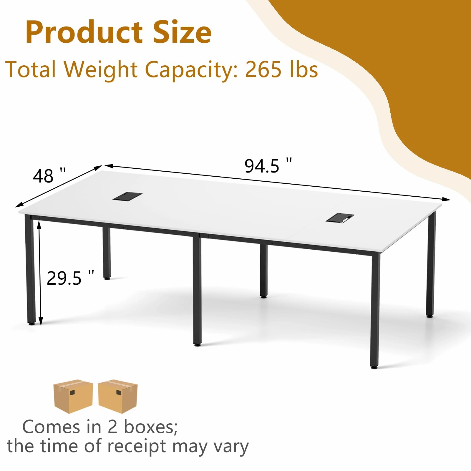 Giantex 94.5"x 48" Conference Table for 8-10 People