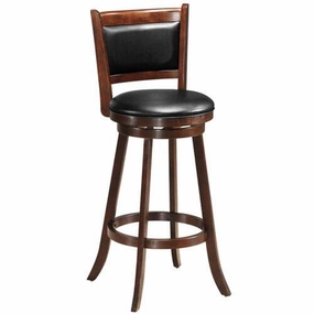 Giantex Accent Wooden Swivel Back Counter Height Bar Stool, Fabric Upholstered Design kitchen towel, placemats