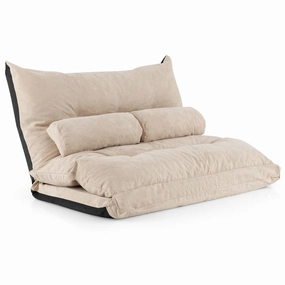 Giantex Adjustable Floor Sofa Bed, Foldable Lazy Couch Bed with Adjustable Backrest sectional sofa, corner couch
