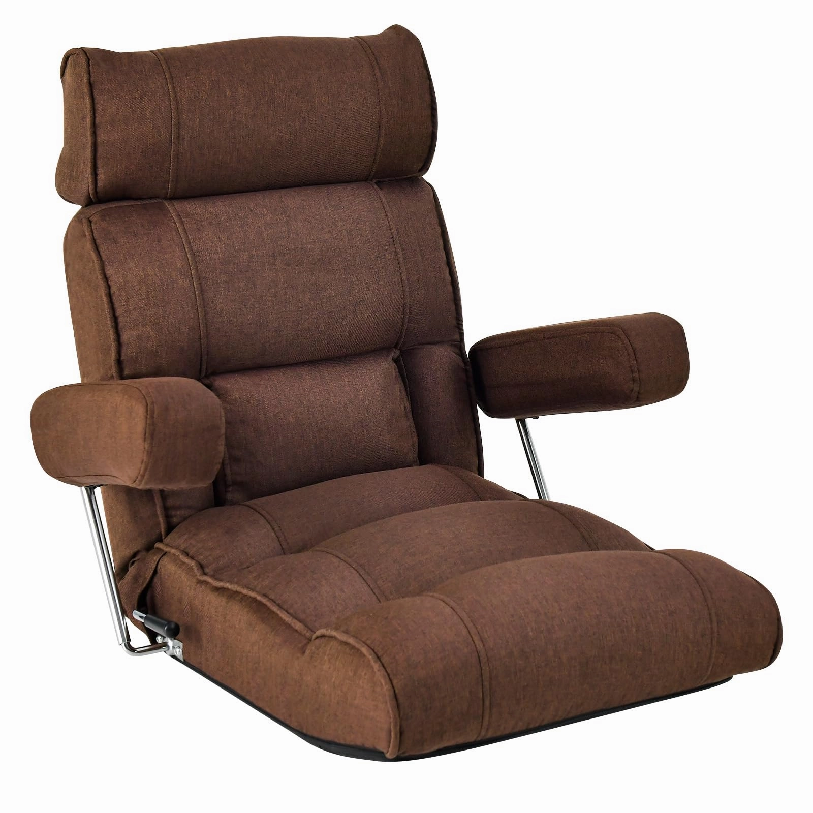 Giantex Adjustable Folding Sofa Chair - Lazy Floor Chair with Infinitely Adjustable Backrest sectional sofa, corner couch