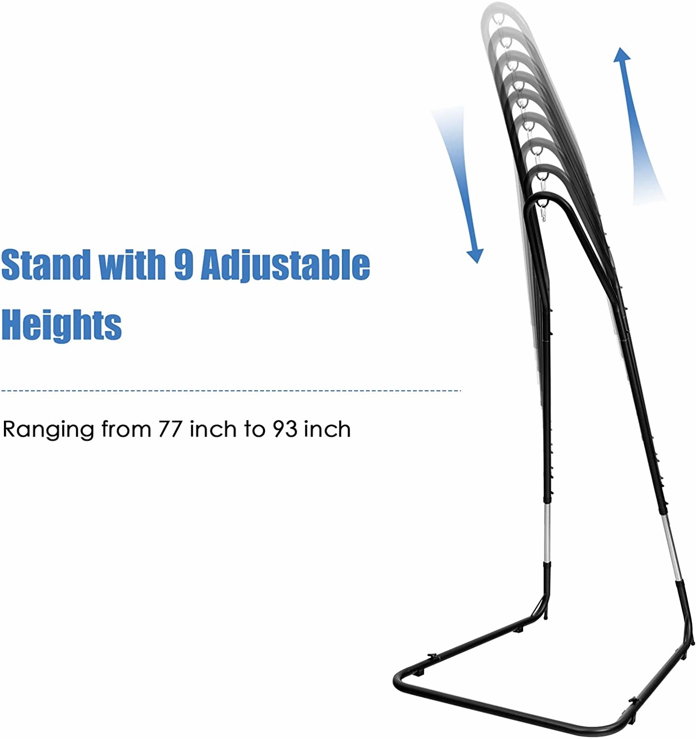 Giantex Adjustable Hammock Chair Stand, Height Adjust from 78.5" to 98.5"