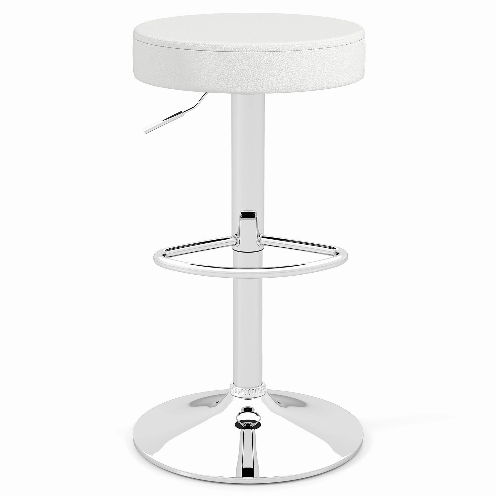 Giantex Adjustable Height PU Leather Bar Chair with Swivel Padded Seat