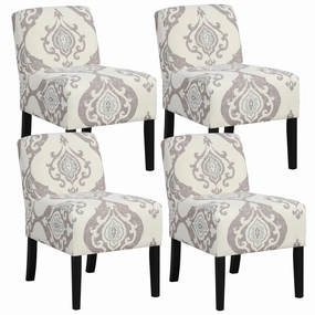 Giantex Armless Accent Chair Set of 1/2/4, Upholstered Living Room Chair with Rubber Wood Legs sectional sofa, corner couch