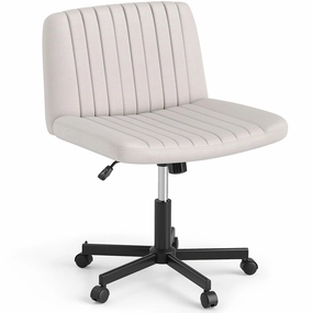 Giantex Armless Cross Legged Office Chair for Home office supplies, stationery