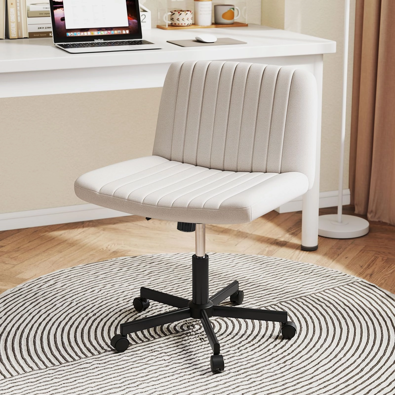 Giantex Armless Cross Legged Office Chair for Home