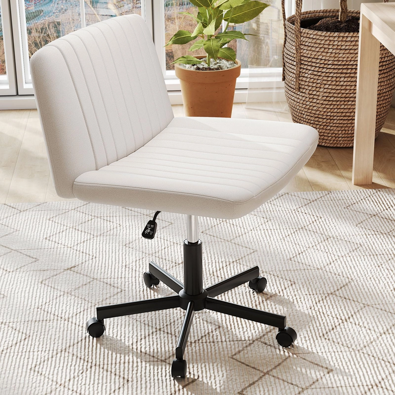 Giantex Armless Cross Legged Office Chair for Home