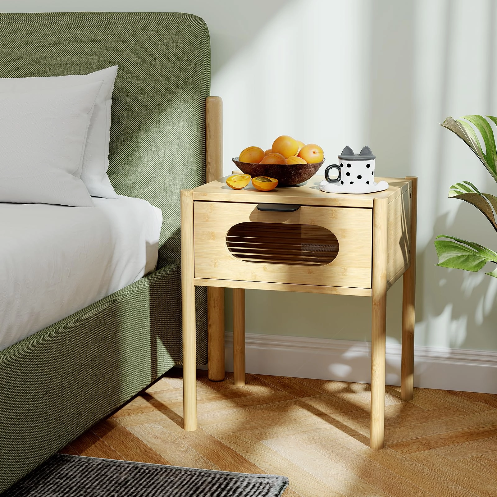Giantex Bamboo Nightstand