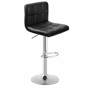 Giantex Bar Stool, Modern Swivel Adjustable Armless Barstools, Square Counter Height PU Leather Bar Stools kitchen towel, placemats