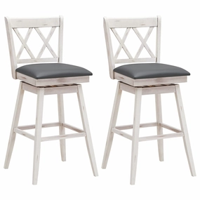 Giantex Bar Stool with Foot Rest Upholstered Cushion & Ergonomic Backrest kitchen towel, placemats