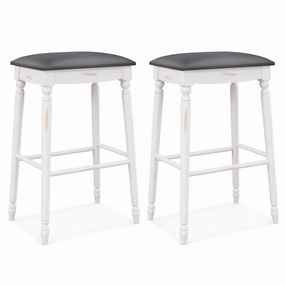 Giantex Bar Stools, 29"/24" Bar Height Saddle Stools w/Padded Seat, Rubber Wood Legs, Footrests & Antiqued Surface sectional sofa, corner couch