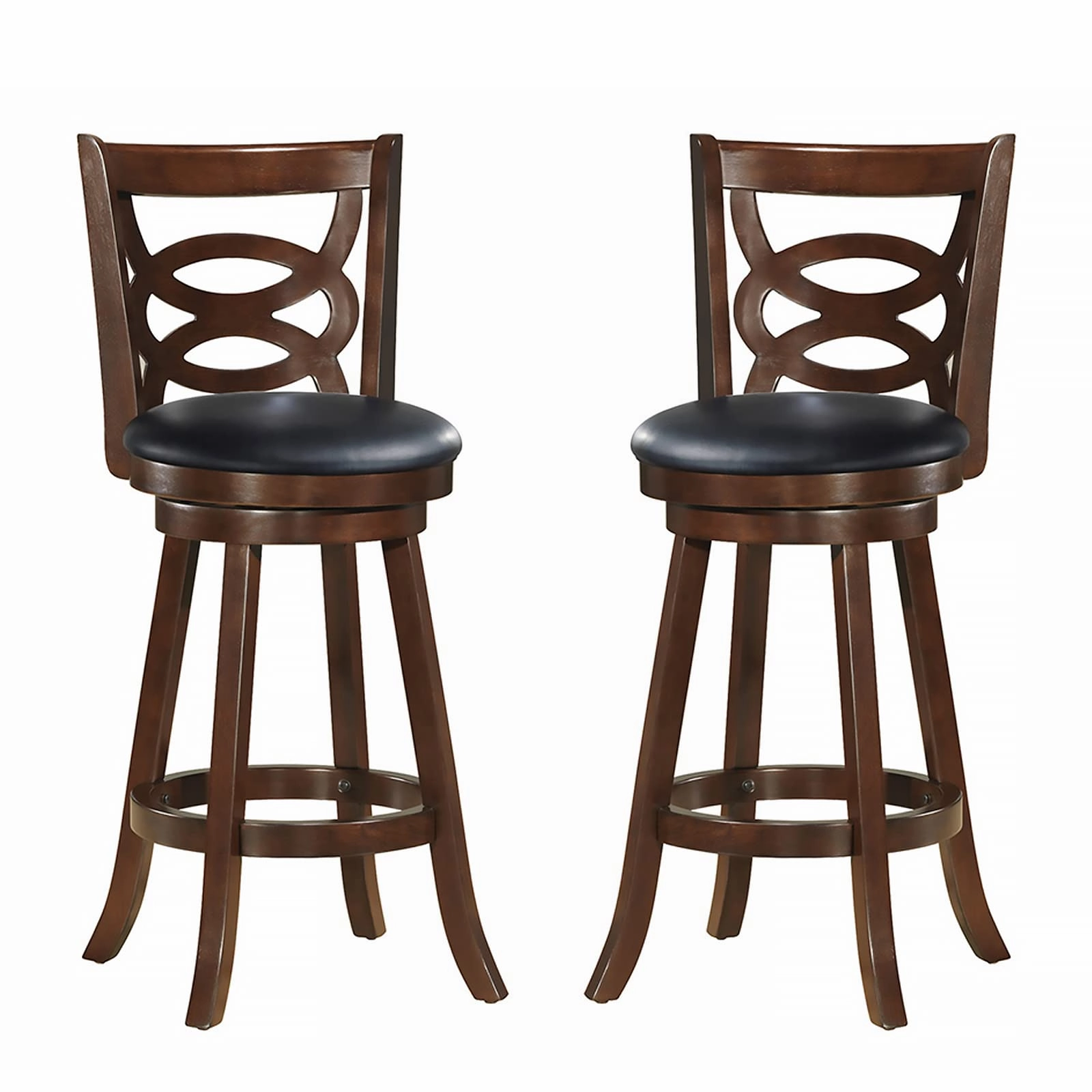 Giantex Bar Stools, Counter Height Dining Chair, Fabric Upholstered 360 Degree Swivel