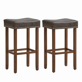 Giantex Bar Stools, Saddle-Shaped Kitchen Stools, PU Leather Bar Height Saddle Stools w/Footrests sectional sofa, corner couch