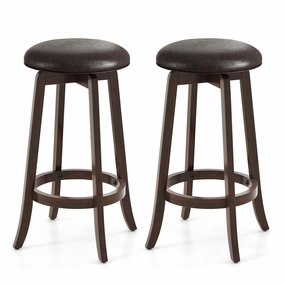 Giantex Bar Stools Set 29"/ 24"  Bar Height Bar Stools w/ 360 Swivel Round Seat & Footrest kitchen towel, placemats