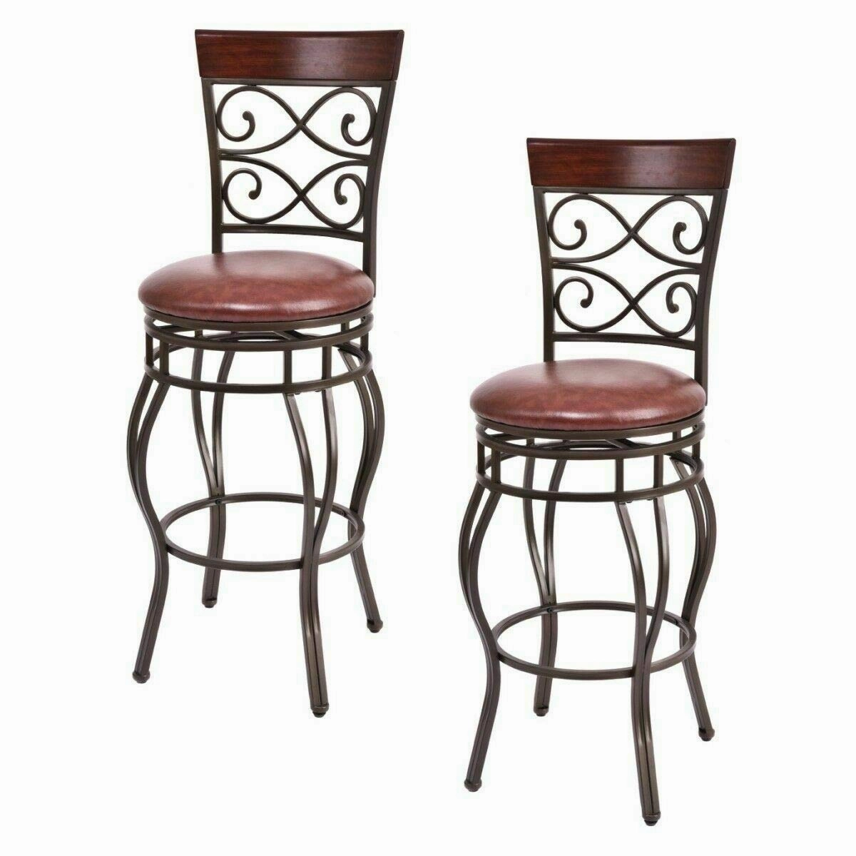 Giantex Bar Stools Set of 2, 360 Degree Swivel, 30" Counter Height Bar Stools kitchen towel, placemats