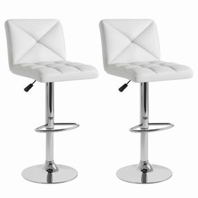 Giantex Bar Stools Set of 2/4, Modern PU Leather Swivel Counter Height Bar Stools with Back kitchen towel, placemats