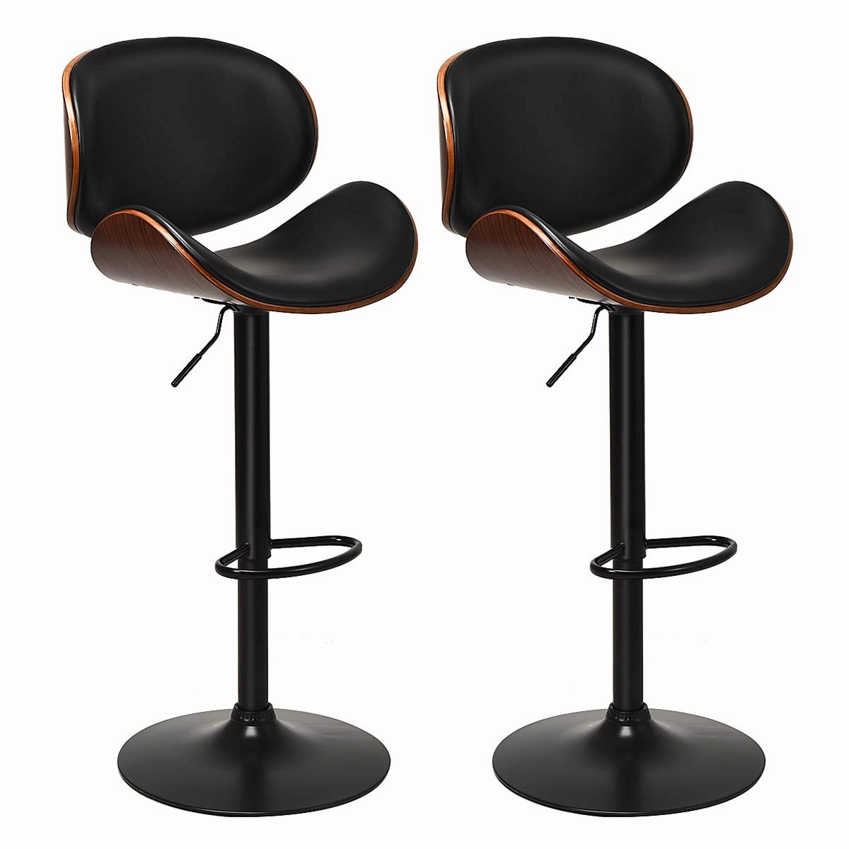 Giantex Bar Stools Set of 2, Adjustable Swivel Barstools with Back kitchen towel, placemats