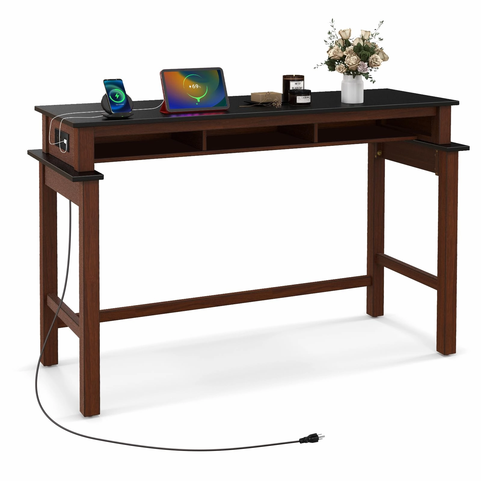 Giantex Bar Table, Counter Height Table throw pillow, fuzzy blanket